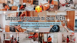 ✨️Limpiando y organizando la cocina NUEVA 🥰 +Limpiando el refrigerator,organizando la alacena etc..