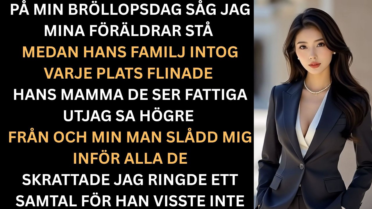 Mitt bröllop skulle precis börja när min blivande svärmor vägrade ge mina föräldrar platser. "Då ser fattiga ut", sa hon framför alla. Sedan, när jag bad min fästman om respekt, slog han mig mitt...
