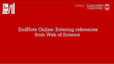 EndNote Online: Entering references from Web of Science