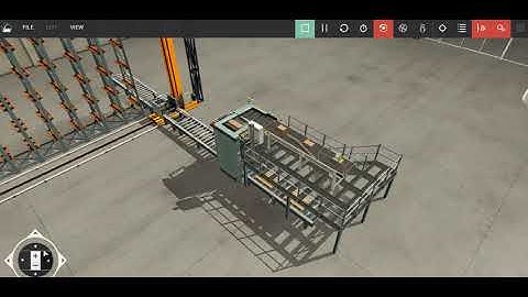 Palletizer with Stacker Crane  Factory I/O linked with Siemens HMI