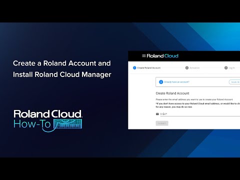 Roland Cloud How-To: Create a Roland Account