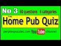 The Home Pub Quiz No 3