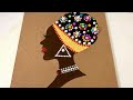 Tribal art African women Painting on Wooden Board |African women silhouette Painting|wall decor idea