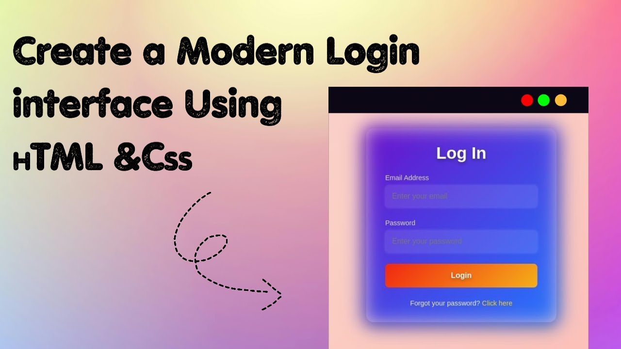 HTML & CSS Magic: Creating a Modern Login Interface – Code Preview ...