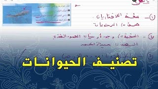علوم طبيعية الثانية متوسط معايير تصنيف حيوان الحبار
