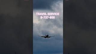 Přílet letadla TRAVEL SERVICE B-737-800 #aviation  (Dom.zakladna ČR) #letadlo