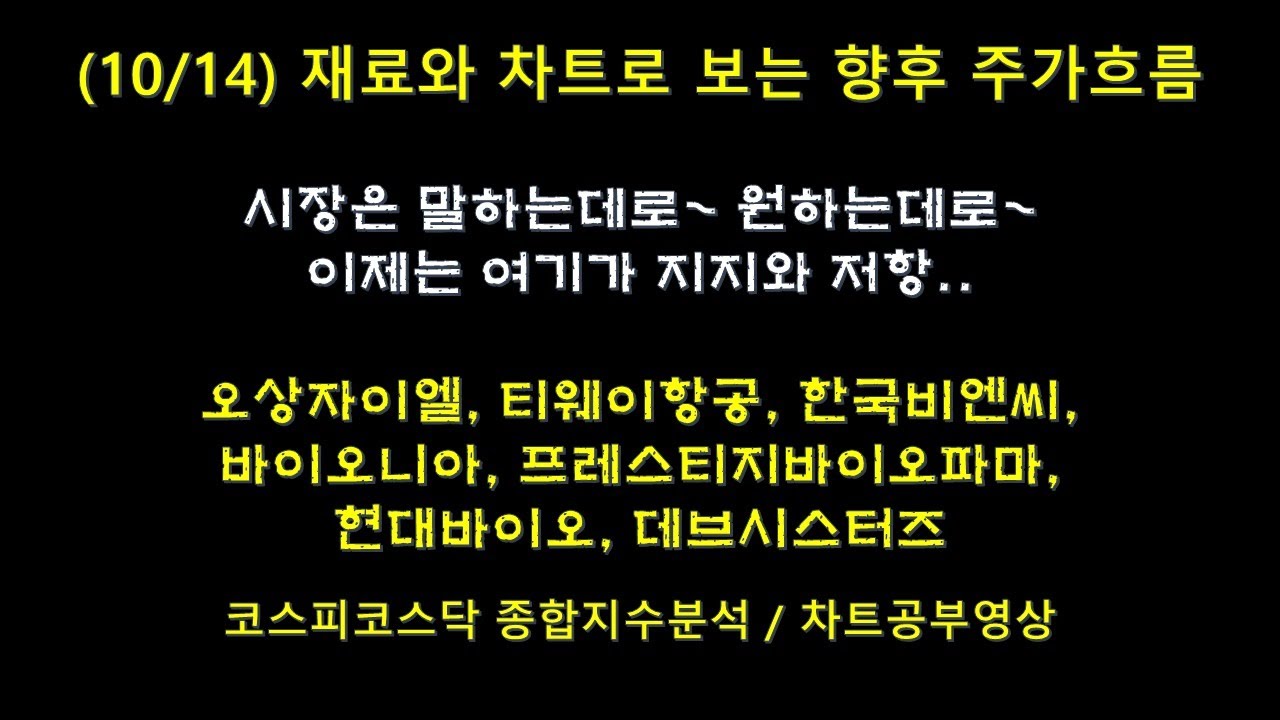 오상 자이엘 2022 Update 오상자이엘, 티웨이항공, 한국비엔씨, 데브시스터즈, 현대바이오, 바이오니아 / 주식공부차트분석_국내종합시황분석_앞으로 시장의 지지와저항_직장인주린이주식공부