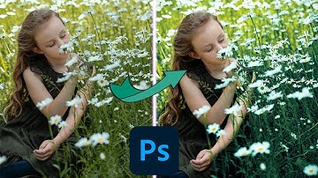 "Green Moody Color Grading Tutorial in Photoshop | Dark Cinematic Effect"