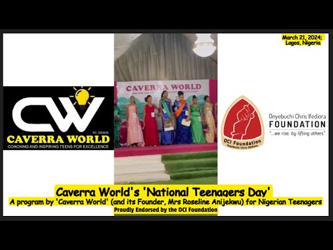 Caverra World’s “2024 National Teenagers’ Day” (21/03/2024): Proudly Supported by the OCI Foundation