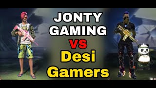 Jonty Gaming VS Desi Gamers || 10 Kill Challenge in Training Match || Free Fire