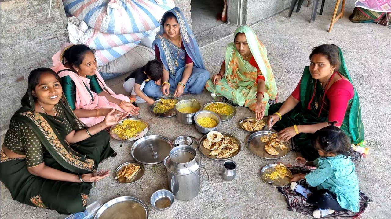 રિંકલની ભોજાયું સાડી ઓઢડવા આવ્યા🥰