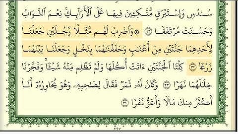 سورة الكهف كاملة مكتوبة للشيخ ايمن سويد HD