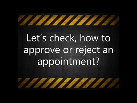 How to approve or reject an appointment