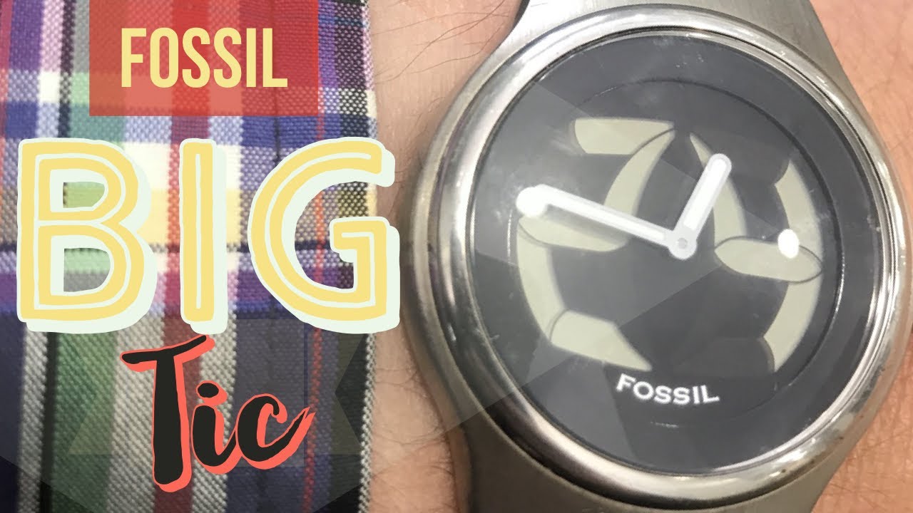 fossil watch with digital seconds