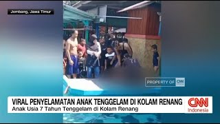 Viral Penyelamatan Anak Tenggelam di Kolam Renang