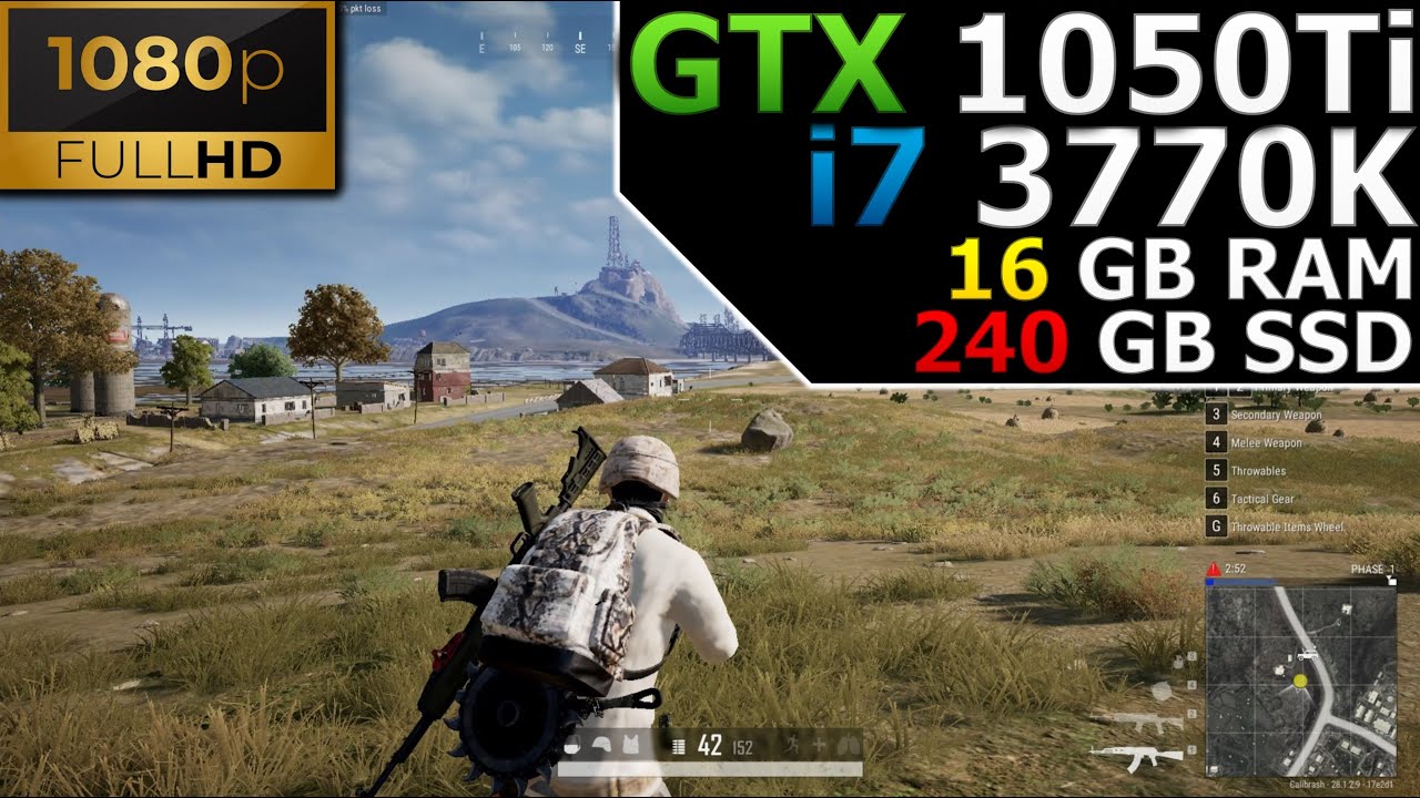 PUBG BATTLEGROUNDS | 1080p | GTX 1050Ti | i7 3770K | 16GB RAM