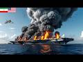 1 MINUTES AGO! Iran's New Aircraft Carrier Carrying 200 Fighter Jets and Drones Destroyed by F-16s!