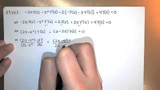 65. Initial Value Problem with Laplace transformation, DE with variable coefficients, First Example