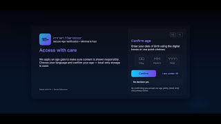 Age Verification Popup using HTML, CSS & JavaScript | Responsive Website Popup Design Tutorial