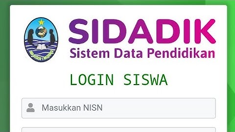 Tutorial Aplikasi Sistem Informasi Pendidikan SIDADIK