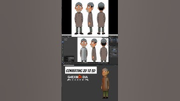 How to easily Convert 2D to 3D in Blender #art #blender #digitalart #anime #youtubeshort