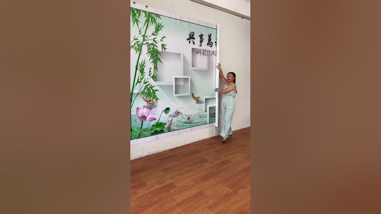 How to Stick Wallpaper , Home decoration with Stick Wallpaper part2176