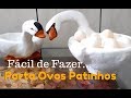 DIY- RECICLE SEMPRE ! como fazer  Porta Ovos Patinhos de Cimento