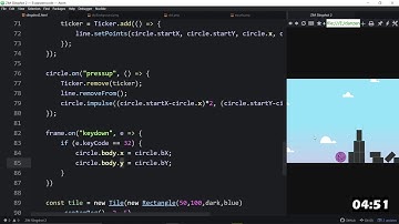 Code in FIVE Minutes with ZIM (31-C - SlingShot - Angry Bird type physics game with ZIMjs and Box2D)
