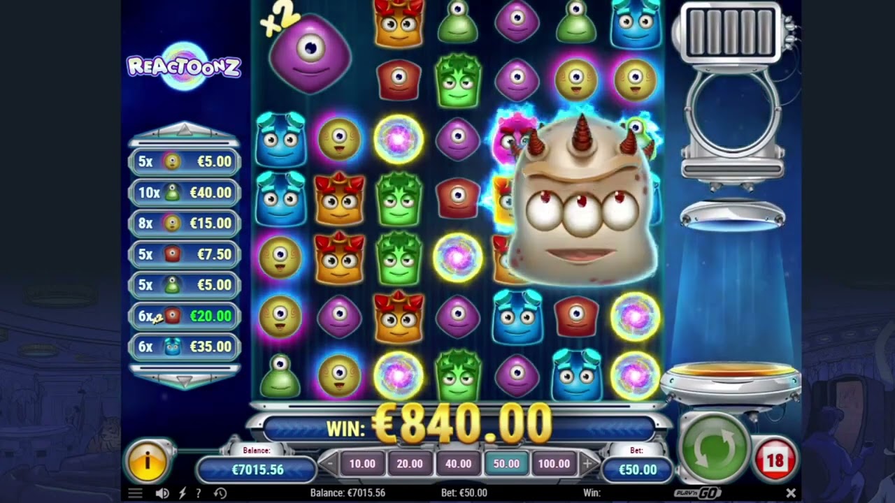 BIG WIN Reactoonz Slot with 2 Garga Playn GO