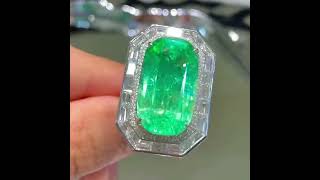 Download Lagu Luxury 12ct Natural Green Paraiba Ring with Diamonds, Classic Design MP3
