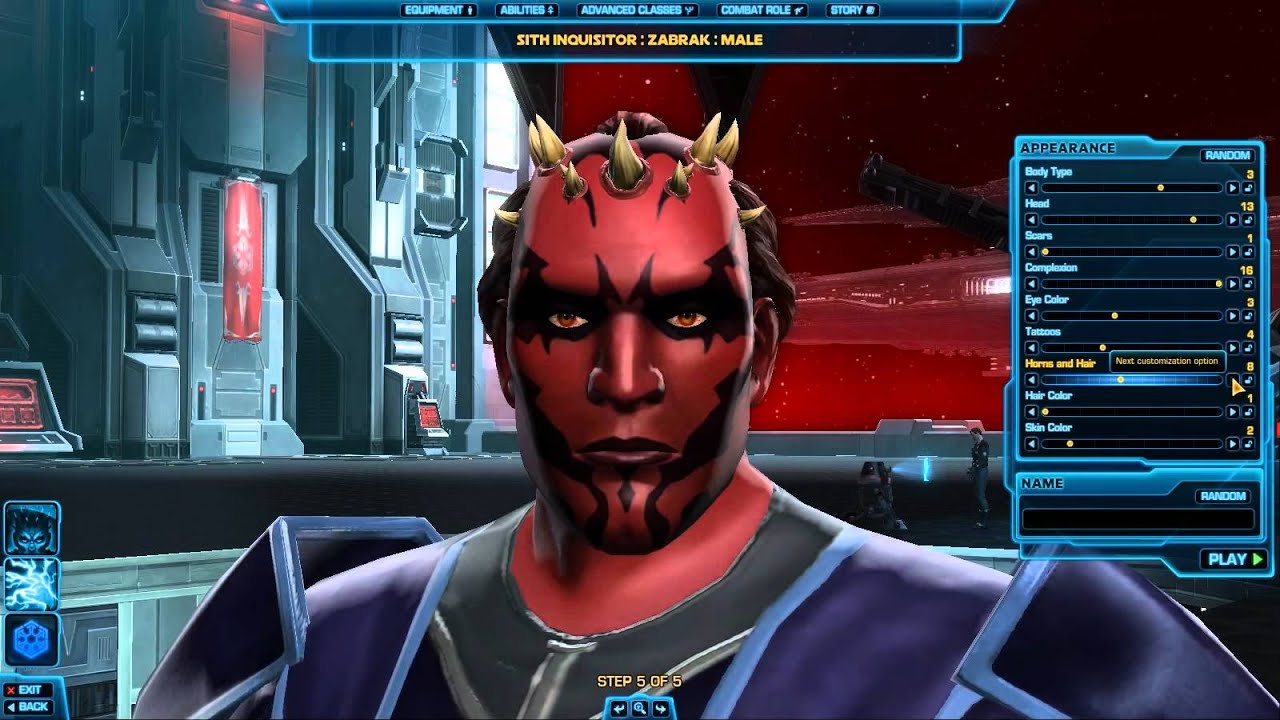 star wars the old republic character creation darth maul