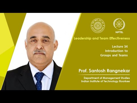 Lecture 34: Introduction to Groups and Teams