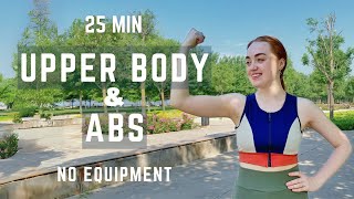 UPPER BODY & ABS - 25 min - Home Workout, No Equipment, No Repeats