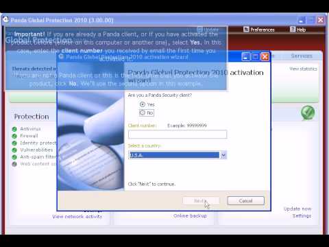 How to activate and register my Panda Antivirus 2010 product. Panda Security USA