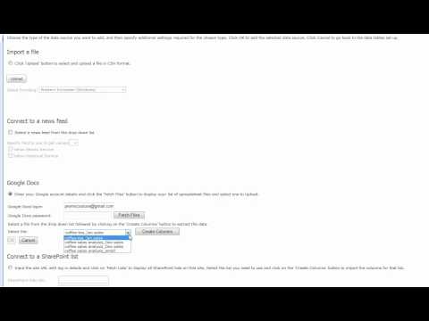 Setting up Google Docs as a Data Source on SMI