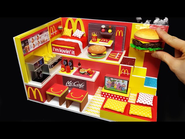 McDonald's ミニチュアハウス Make Miniature McDonalds House has Hamburger Bedroom and