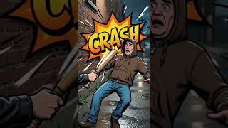 dark alley robbery #cartoon #graphics #ai #crime #robbery #bully #art #vandal #menace #sneaking
