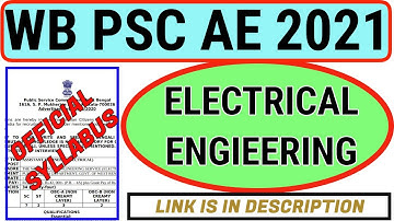 WBPSC AE SYLLABUS 2021 || ELECTRICAL ENGINEERING || TOPIC WISE MARKS DIVISION 🔥🔥