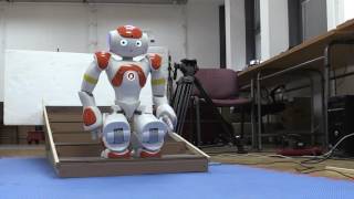 Nao robot autonomously climbing up and down the stairs