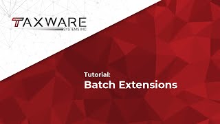 Tutorial - Extensions