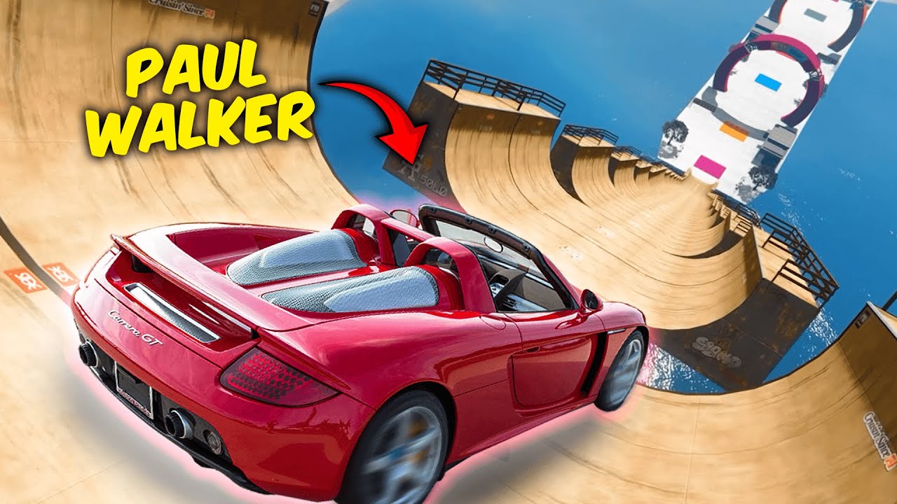 Paul Walker Car Parkour 711.22% People Complete This Race In Their Dreams GTA 5!