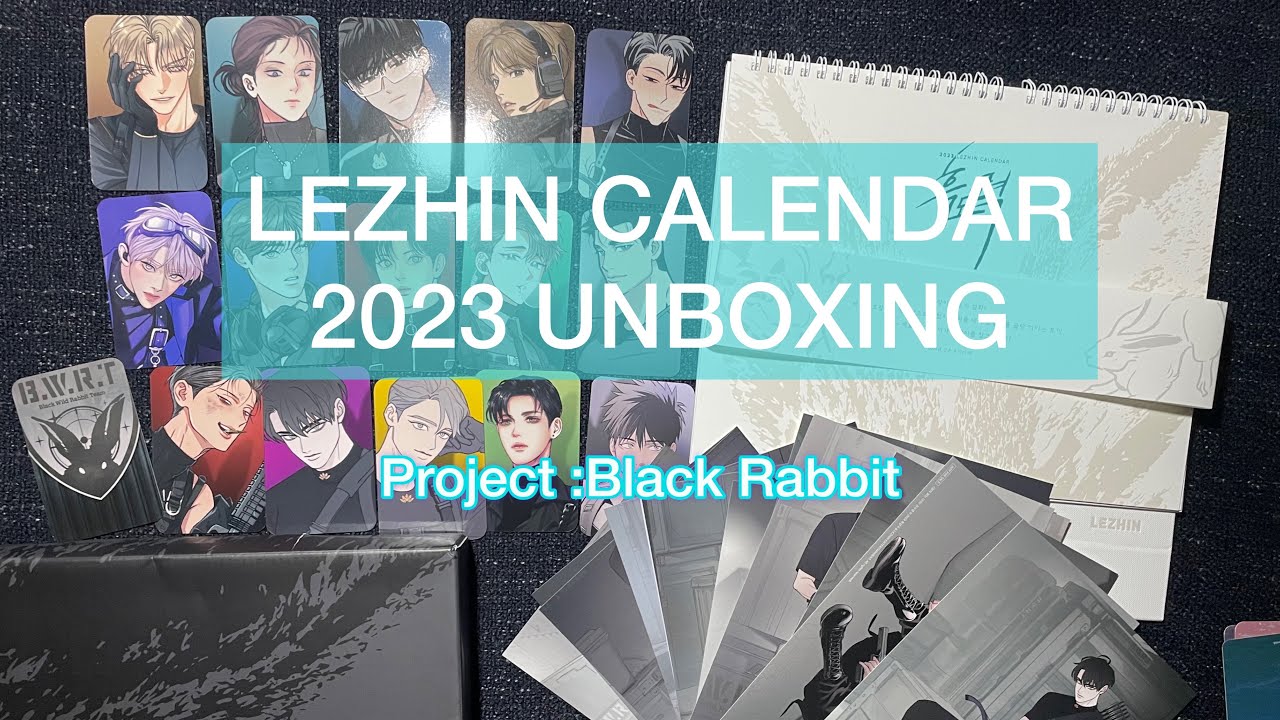 lezhin-calendar-2023-unboxing-black-wild-rabbit-yaoi-bl-team-of