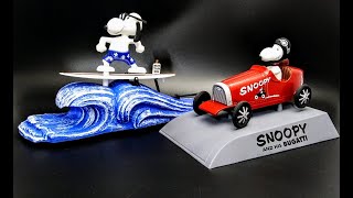 Snoopy and his Classic Race Car Motorized Snap Model Kit