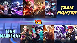 FIGHTER VS MARKSMAN 1 VS 1 FIGHT | MOBILE LEGENDS MARKSMAN VS FIGHTER