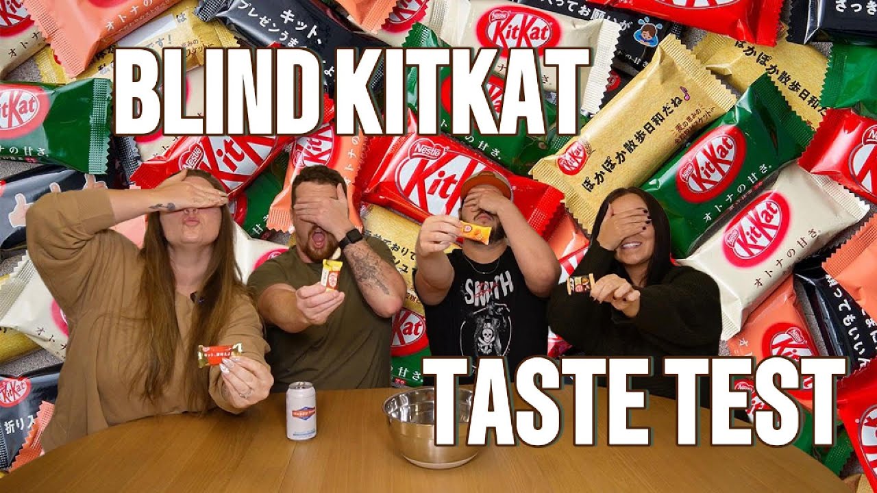 Random Kitkat BLIND TASTE TEST - WILD AND RANDOM KITKAT FLAVORS FROM JAPAN - YouTube