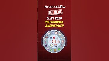CLAT 2026 Provisional Answer Key Is Out! #clat2026 #answerkey #imsgetsetlaw