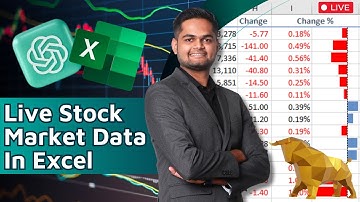Get Live Stock Market Data in your Excel🤯: Real Time Stock Price Tracker | Be10x