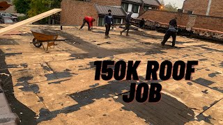 150k flat roof tearoff