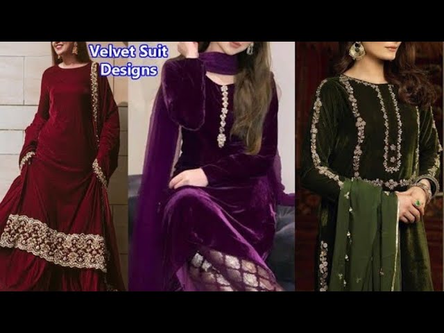 Buy Stylish Velvet Salwar Suits Collection At Best Prices Online