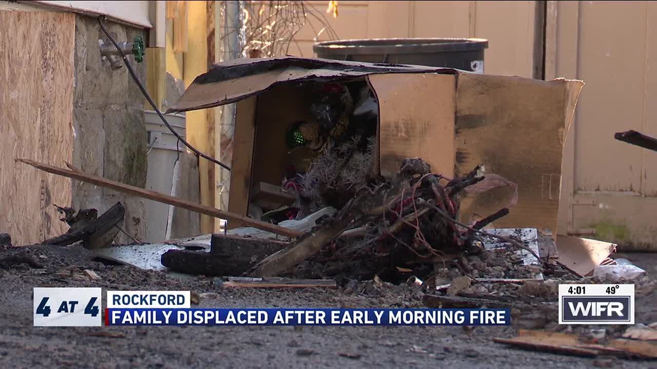 Rockford family displaced after early morning fire - YouTube